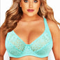 Plus Size Bras For Womens Lace Sexy Bra Perspective Underwire Female Lingerie BH Tops C D DD E F Cup