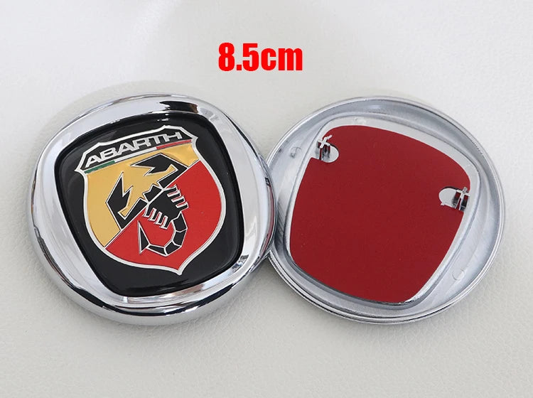 1pcs 3D 9.7cm 8.5cm 7.5cm ABS Car Front Logo Front Grill Rear Bumper Tail Door Trunk Emblem Sticker Styling Accessories For FIAT