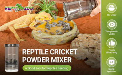 Reptile Calcium Powder Mixing Tray Cricket Feeding Tray Suitable for Geckos, Bearded Dragons and Lizards Feed Tray