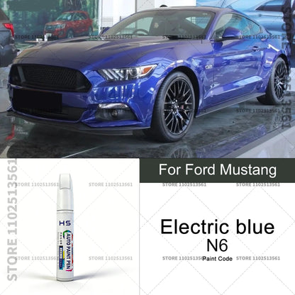 For Ford Mustang White Black Red Orange Blue Yellow Gray Car Paint Repair Pen Touch Up Scratch Remover DIY Auto Accessories