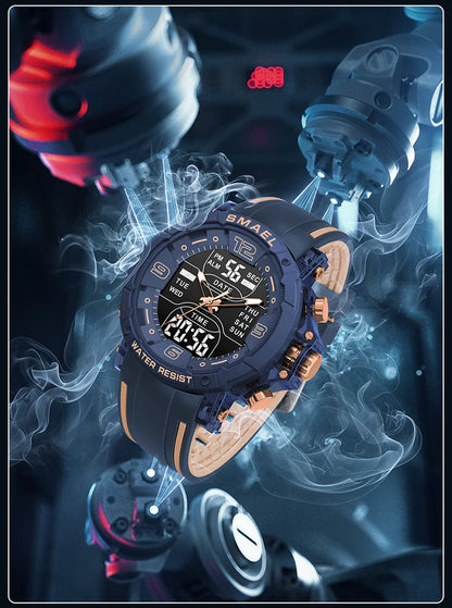 SMAEL Brand 8140 Waterproof Dropshipping Watch Alarm Clock Night Light Young Fashion Business Quartz Sport Wristwatches