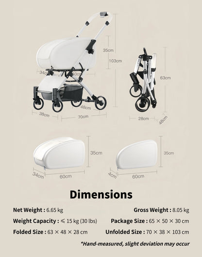 Clear View Foldable Portable Pet Stroller Button Closure Breathable Lightweight Travel Cart Transparent Window For Cats Dogs