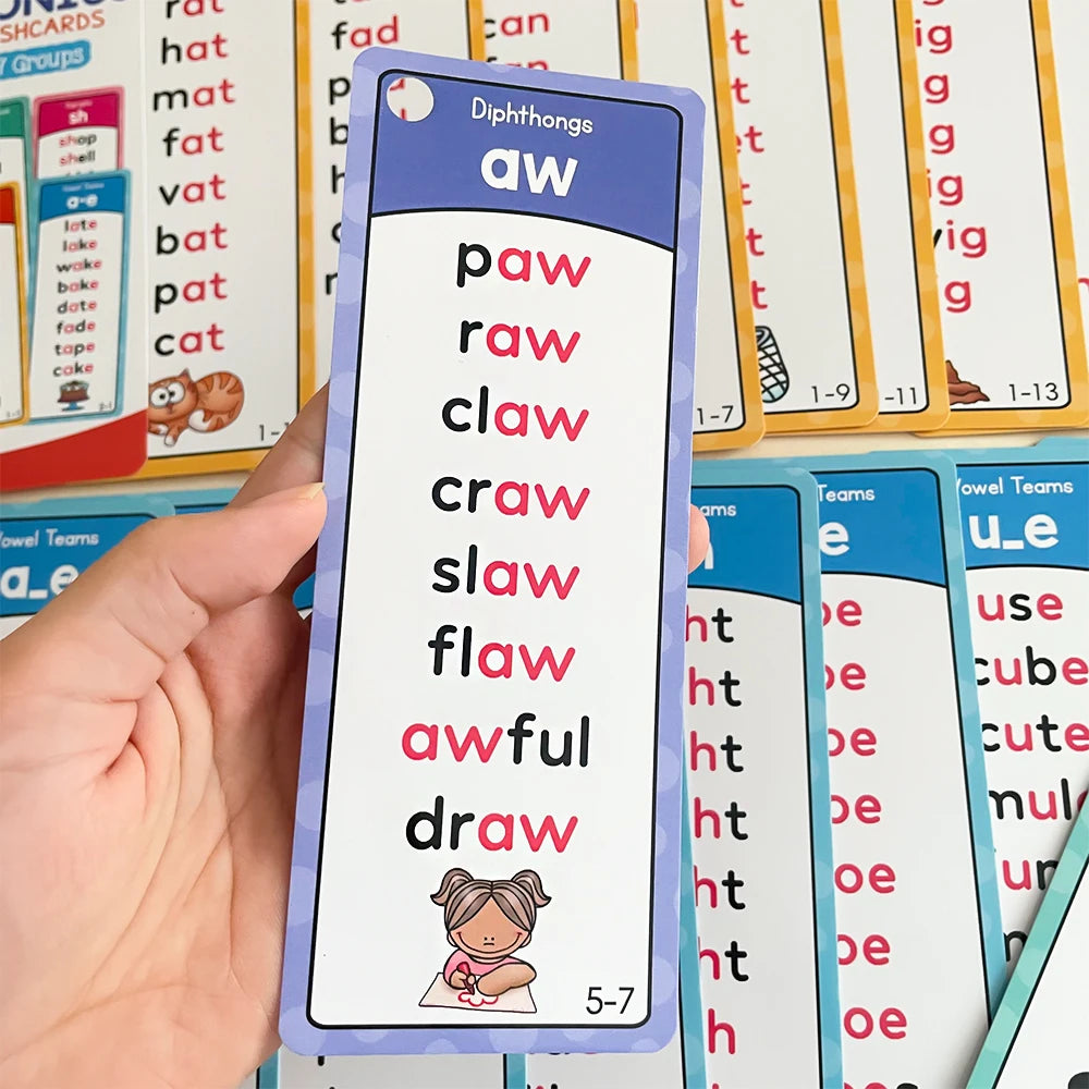 Montessori Phonics Word Lists Cards English Vocabulary Building Learning Flashcards Teacher Teaching Aids Classroom Must Haves