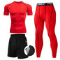 Men's 2/3pcs sets Boxing suit rashguard male kit MMA compression clothing men long-sleeved t-shirt+leggings tracksuit Sport Suit