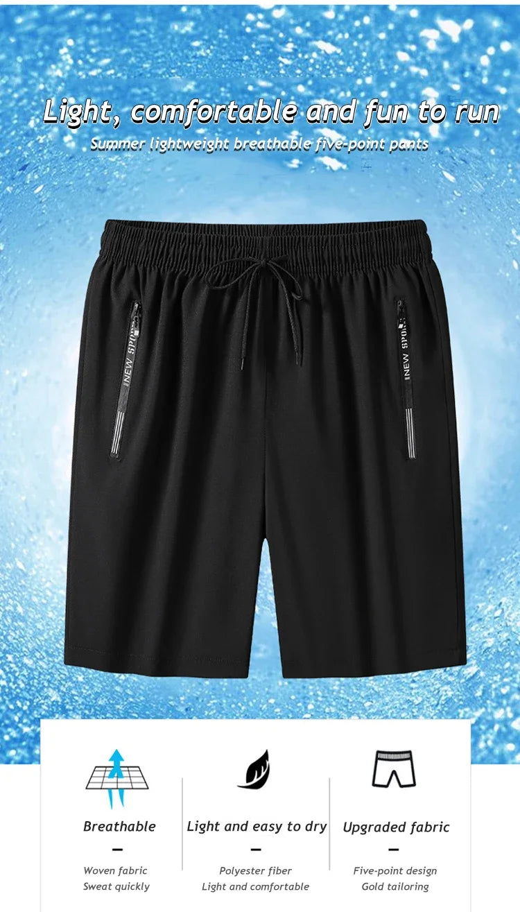 Men Plus Size Shorts Summer Pants Work Trousers Men Quick-drying Loose Fit Sports Fitness Sweatpants
