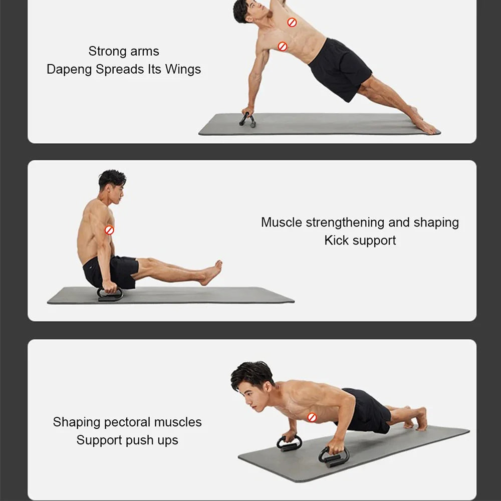 S-Type Push Up Support Anti-Skid Foam Handle Thickened Steel Pipe Household Fitness Equipment Pectoral Muscle Training Equipment