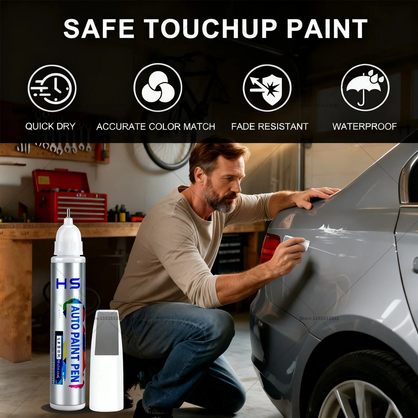 Car Paint Repair Pen Touch Up Scratch Remover DIY Auto Accessories For Mazda CX-30 Blue 42M White 34K Red 42V Grey 47C 46G