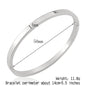 Hot Fashion Stainless Steel Jewelry Oval Bangle for Woman Child Charm Bracelet Party Love Wedding Brand Gift Wholesale