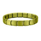 New Women's Men's Jewelry DIY 9MM Width Italian Elastic Charm Bracelet Solid Color Stainless Steel Fashion Bangle