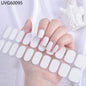 20/22Tips UV Semi cured Gel Nail Stickers Waterproof Long Lasting Full Gel Nail Wraps Press On Nail Decal DIY Manicure