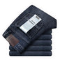 2026 Top Brand Washed Jeans Trousers Four Season Men's High Quality Jeans Business Casual High Waist Denim Pants