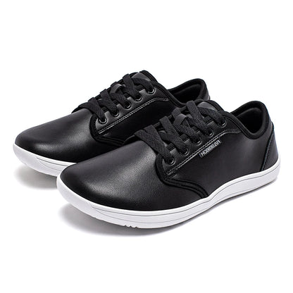 HOBIBEAR Unisex Wide Barefoot Shoes Women Men Zero Drop Minimalist Sneakers Artificial Leather Trail Walking Shoes