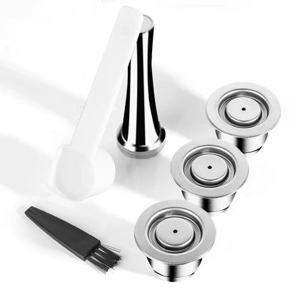 Reusable Pods for Nespresso Reusable Stainless Steel Capsule Crema Espresso Coffee Filters Reusable Pods Coffee Accessories
