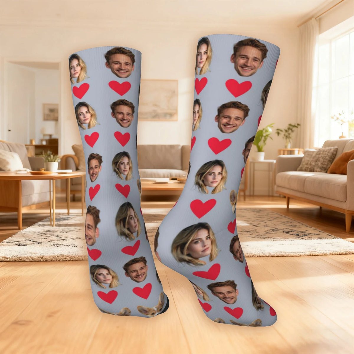Customized socks for men and women Face-themed funny expression socks Personalized photo-customized socks Birthday gifts