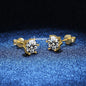18K Plating Earrings S925 Sterling Silver D Color VVS1 Zircon Earring Stud for Women As Shinning As Diamond Wedding  Jewelry