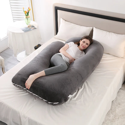 PANGDUBE G Shaped Pregnancy Pillow Waist Support for Pregnant Women Maternity Breastfeeding Cushion Cotton 3KG Body Pillow