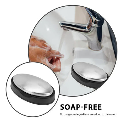 New Oval Hand Washer 304 Stainless Steel Deodorant Soap Metal Soap for Deodorizing Cleaning Kitchen Tools and Odor Removal