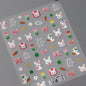 Fresh Sweet Fruits Strawberry Cherry Bowknot Love Heart Lemon 5D Nail Art Stickers Self Adhesive Decorations Nail Manicure Decal