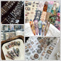 10Rolls Plaid Thousand-Bird Bow  Stars Nail Foils Transfer Paper  Nail Art Stickers  Manicure Set Decal  Nails Decoration