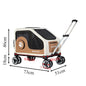 Foldable Large Pet Stroller with Telescopic Handle&Silent Wheels,Breathable Mesh Pet Trolley Cart for Medium Pet Outdoor Travel