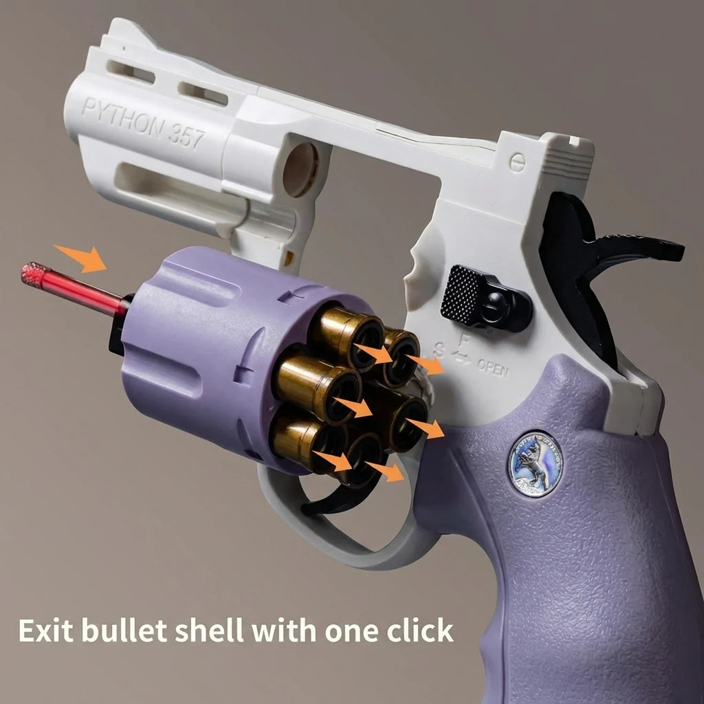 Automatic Continuous Soft Dart Blaster Toy Magnum ZP5 357 with Multiple Safe Darts Outdoor Action Play Set for Kids and Adults