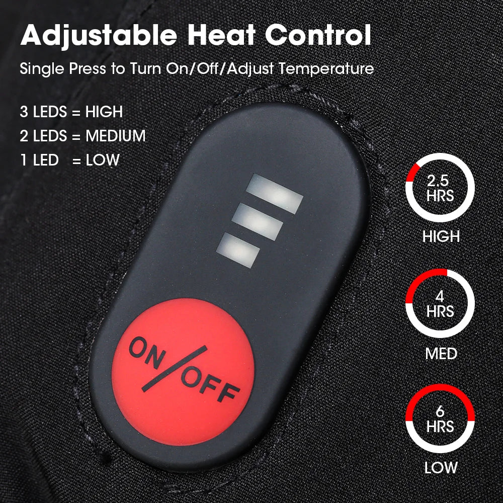 Heated Gloves For Winter 7.4V Rechargeable Battery Powered Electric Heating Hand Warmer Skiing Glove For Fishing Skiing Cycling