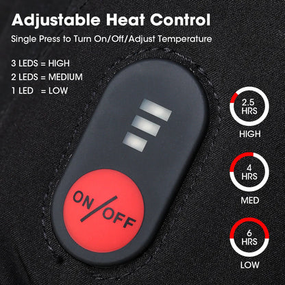 Heated Gloves For Winter 7.4V Rechargeable Battery Powered Electric Heating Hand Warmer Skiing Glove For Fishing Skiing Cycling