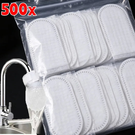 50-500pcs Universal Faucet Filter Non-woven Fabric Faucet Filter Bags Tap Water Filter Bag Water Rust Removal Protects Faucets