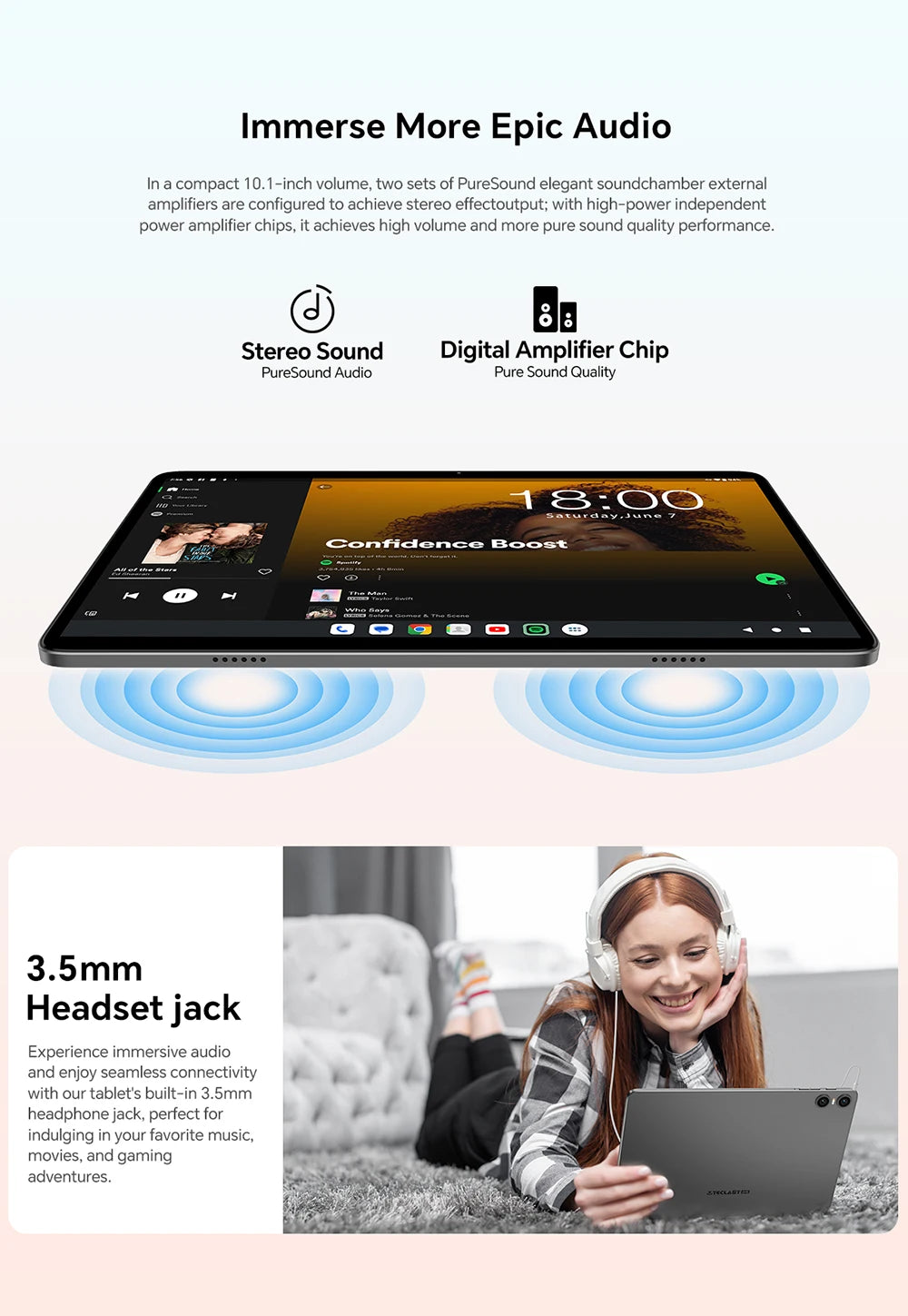 Teclast P30T Case 10.1" Tablet Ai Gemini Android 16 16Gb(3Gb+13Gb Expansion) Ram 128Gb Rom T7250 8-Core All-In-One Keyboard/Case/Mouse/Stylus/Earphones/Tablet Stand