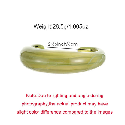 Fashion Unique Irregular Acrylic Cuff Bracelets for Women Simple Texture Multicolor Geometric Open Bangle Female Jewelry