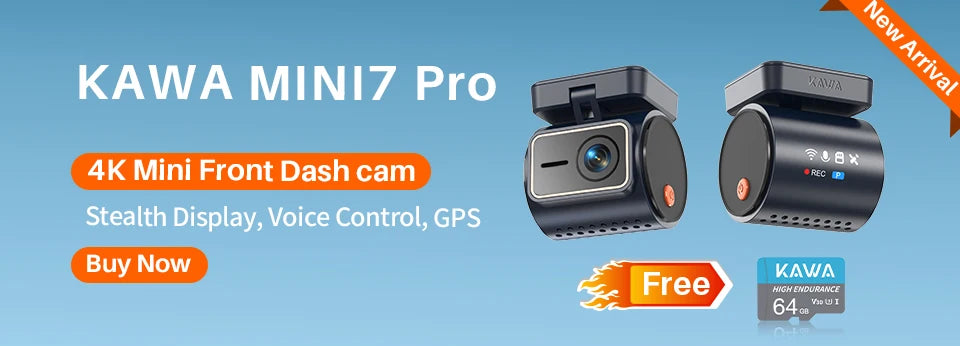 2K Dash Camera For Car DVR Dash Cam In The Car KAWA D5 Video Recorder Emergency Voice Control WiFi APP Monitor WDR Dashcam
