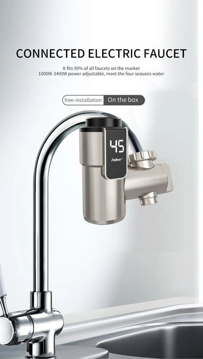 Fudeer Electric Water Heater Kitchen Faucet Conector Instant Hot Water Tap Adapter 220V  Water Heater Bathroom Accessories