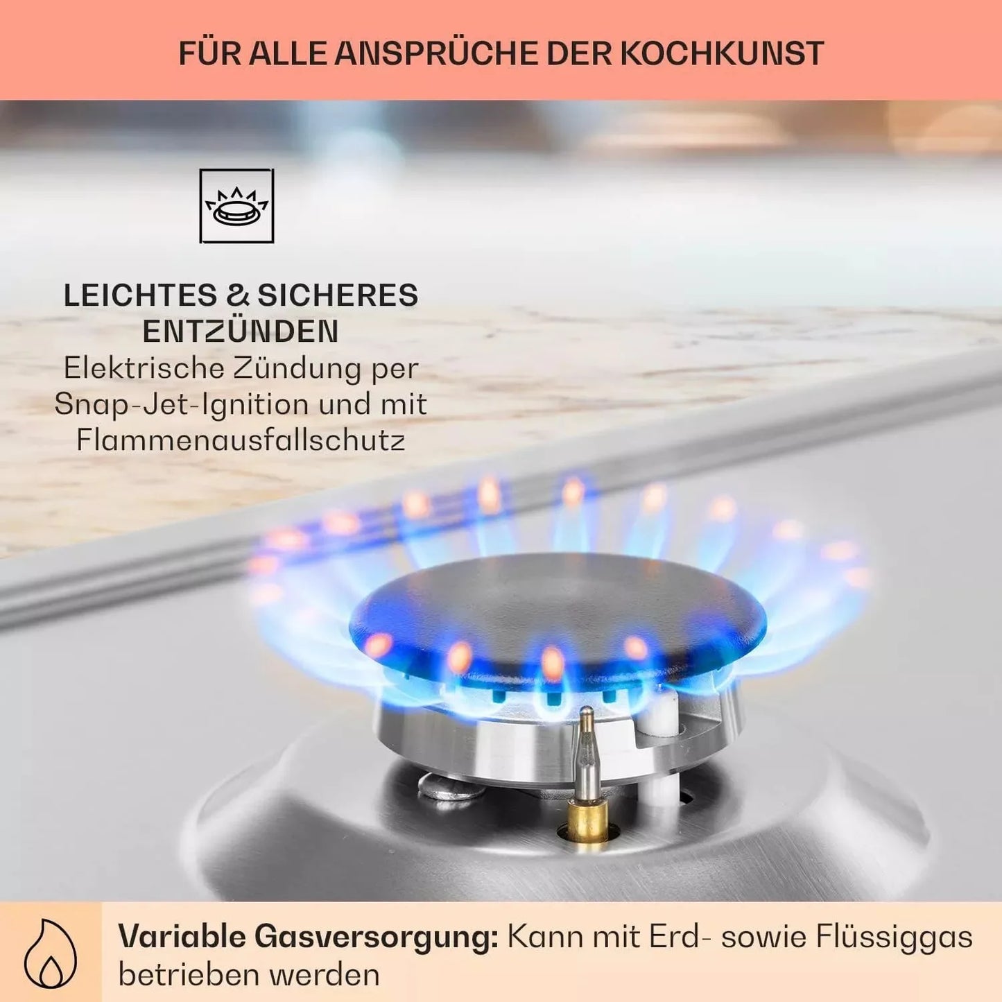 TopStrong  2-burner Stainless Steel with Automatic Flame Protection, Natural Gas Propane Built-in Gas Hob YYEUGCT-S02