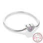 Bracelet Original 925 Sterling Silver Charm Bracelet 17-20CM Love Heart Pave Zirconia Bracelet for Women DIY Charm Jewelry Gifts
