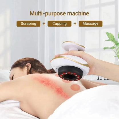 Electric Scraping Massage Cupping Body Massager Vacuum Cans Suction Cup Heating Body Back Neck Arm Guasha Massager