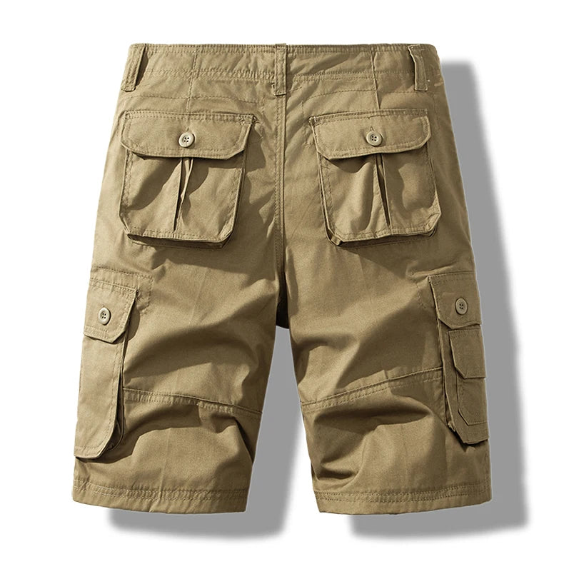 Men's Short Pants Cotton Cargo Shorts Tactical Breeches Casual Sports Man Hiking Fishing Streetwear