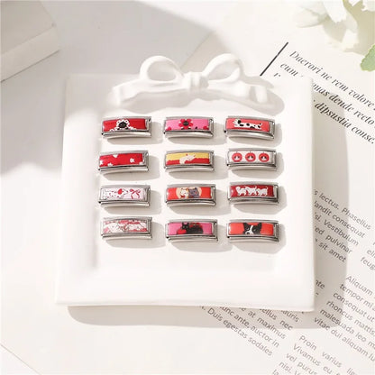 Wholesale Cute Animal Swimming Dogs Cats Sheep Charm Bracelet Fit 9mm Bracelet Stainless Steel Italian Links Making DIY Jewelrys