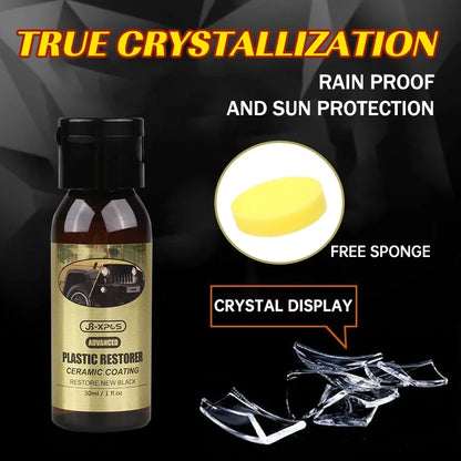 Car Plastic Restorer Ceramic Coating 2-3 Years Long-Lasting Protect Whitening Black Shine Plastic Trim & Rubber Care Product