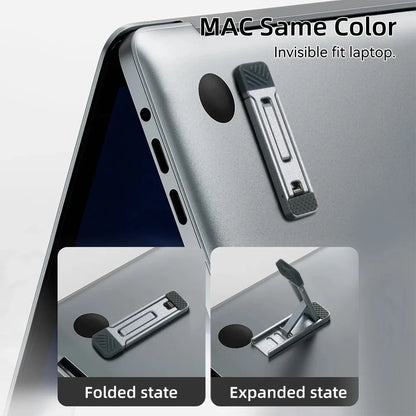 Portable Laptop Stand Aluminum Alloy Mini Folding Holder  2PCS Adjustment Notebook Bracket Accessories for Macbook Cell Phone