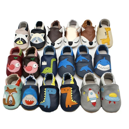 Toddle Baby Shoes Newborn Infant Shoe Boys Girls Soft Genuine First Walkers Baby Moccasins 0-24Months Cowhide Bottom Skid-Proof