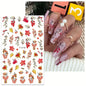 Black and White Love Flowers Line Art 3D Stickers Nail Decals Nail Art Accessories Butterfly Rose Nail Stickers Nail Sliders
