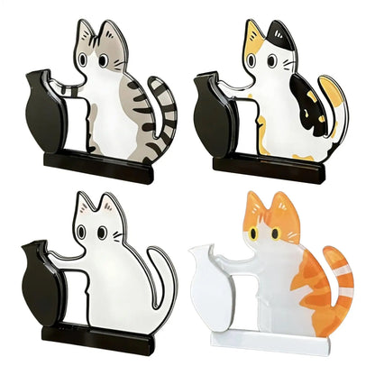 Cat Whisker Memorial Keepsake Acrylic Cute Wide Opening Cat Whisker Keepsake Vases for Refrigerators Washing Machines Bedroom