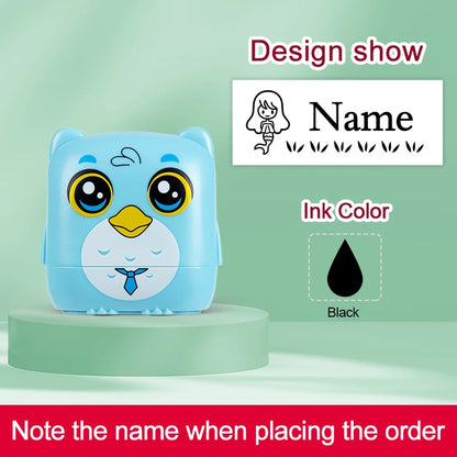 Kids Personalized Stamp - Custom Embossed Seal for School Projects, Travel-Friendly Gift Set with Storage Case & Unique Designs