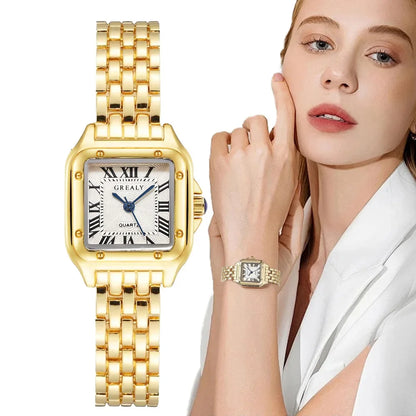 Luxury Rhinestone Women Watches Fashion Square Quartz Wristwatch Simple Ladies Clock Reloj Mujer