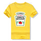 Red Ketchup Yellow Mustard DIY Costume Matching Couples Groups Halloween T-Shirt Gifts Lazy Easy Condiments Costumes Couple Tops