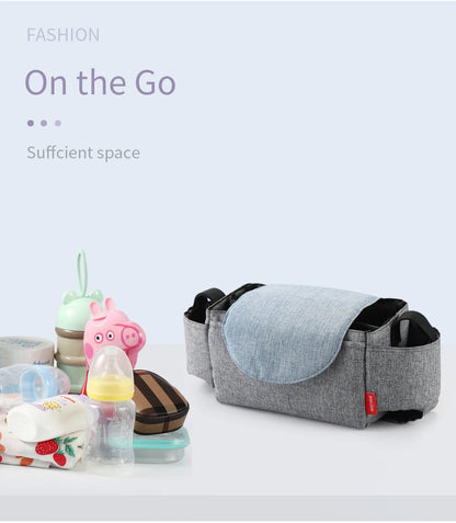 Baby Stroller Bag Pram Organizer Stroller Accessories Stroller Cup Holder Cover Trolley Organizer Pouch Travel Accessories