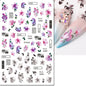 3d Nail Art Decals Spring Booming Violets Lavenders Purple Blue Pink Flowers Butterflys Stickers Decoration For Nail Tips Beauty