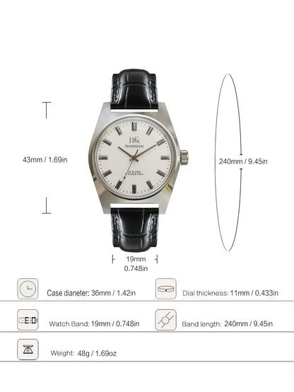 Shanghai Watch Vintage Collector Timepiece Gift for Gentlemen Wholesale Drop Shipping  Men's Manual Mechanical Watches
