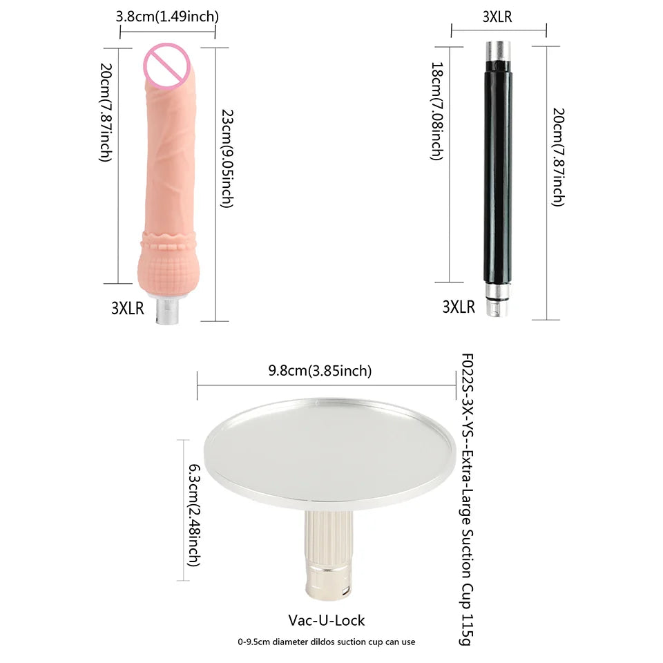 FREDORCH Sex Machines More Attachment Masturbating Pumping Sex Gun Adjustable with Dildo Couples Sex Toy Love Machine for Couple