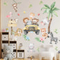 Cute Forest Animals Wall Stickers for Kids Rooms Children Boys Girls Baby Room Decoration Nursery Wallpaper Vinyl Elephant Lion